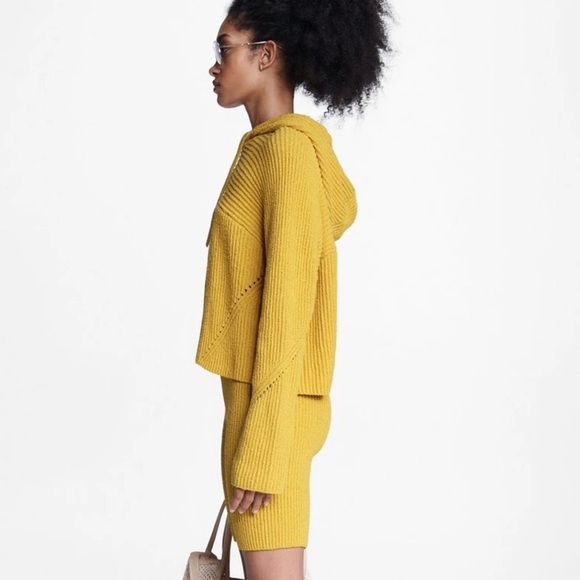 Rag & Bone sunny rib cotton crop hoodie knit - Picture 4 of 5